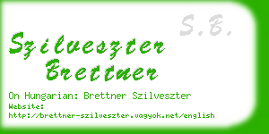 szilveszter brettner business card